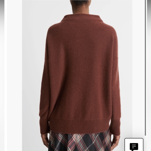 Vince Boiled Cashmere Funnel Neck Pullover Sweater - Picture 3 of 4
